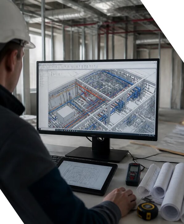 Создание BIM модели инженерных сетей для объектов в Махачкале